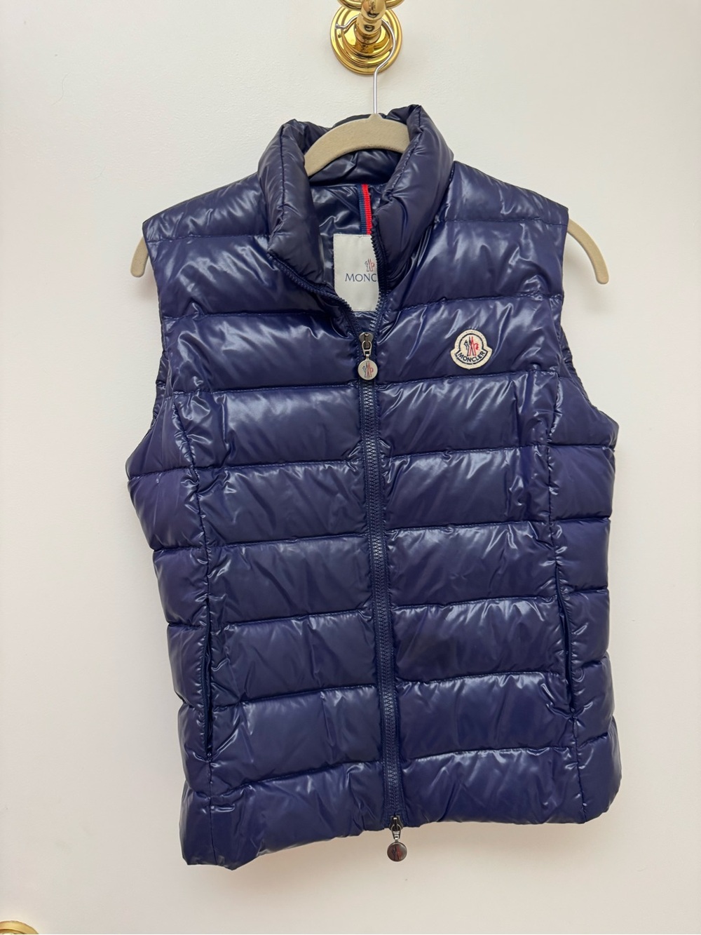 Moncler Navy Quilted Puffer Vest